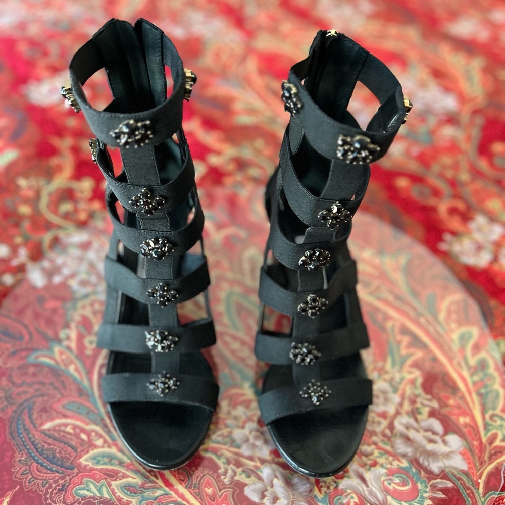 Jimmy Choo Chic Square Heeled Sandal Bootie